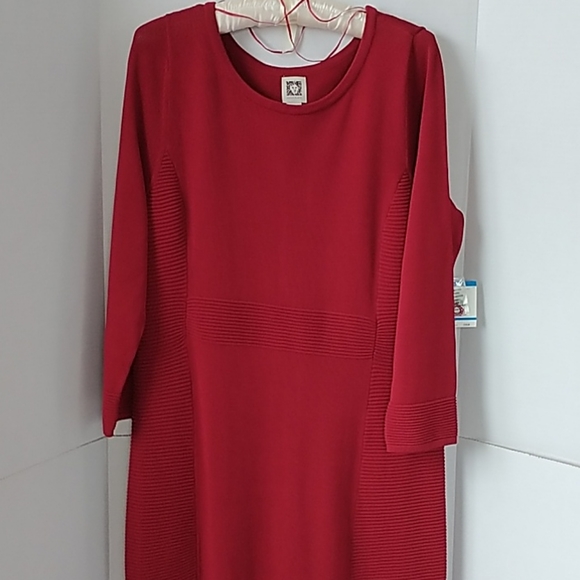 Anne Klein Dresses & Skirts - Anne Klein Ruby Knit Dress long sleeves  Sz XL